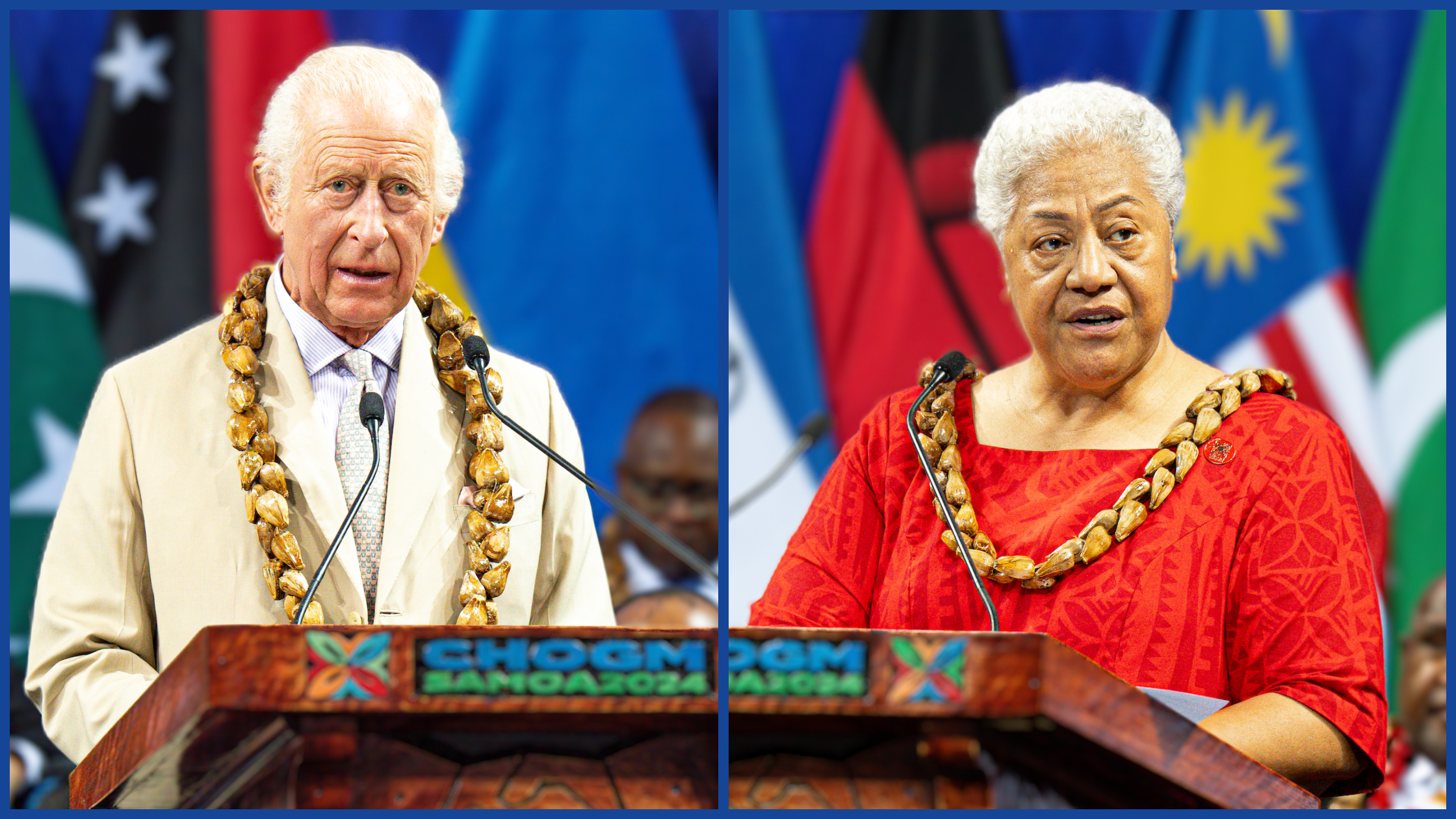 His Majesty The King and PM of Samoa CHOGM2024