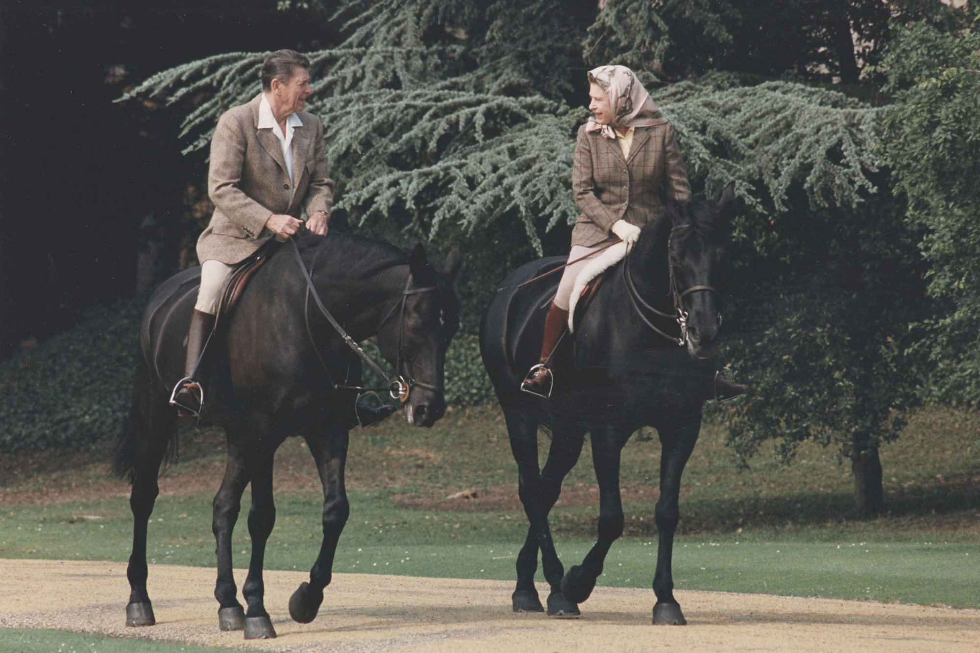 Ronald Reagan and Her Late Majesty Queen at Windsor