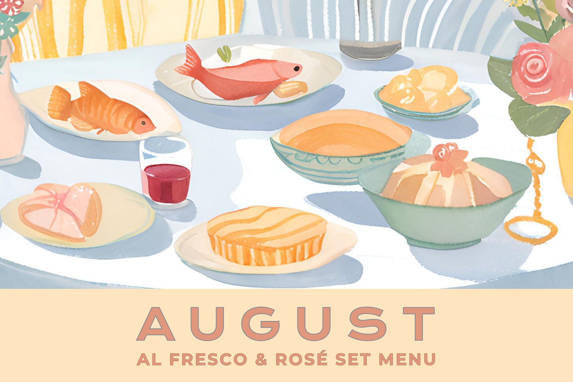 August al fresco set menu