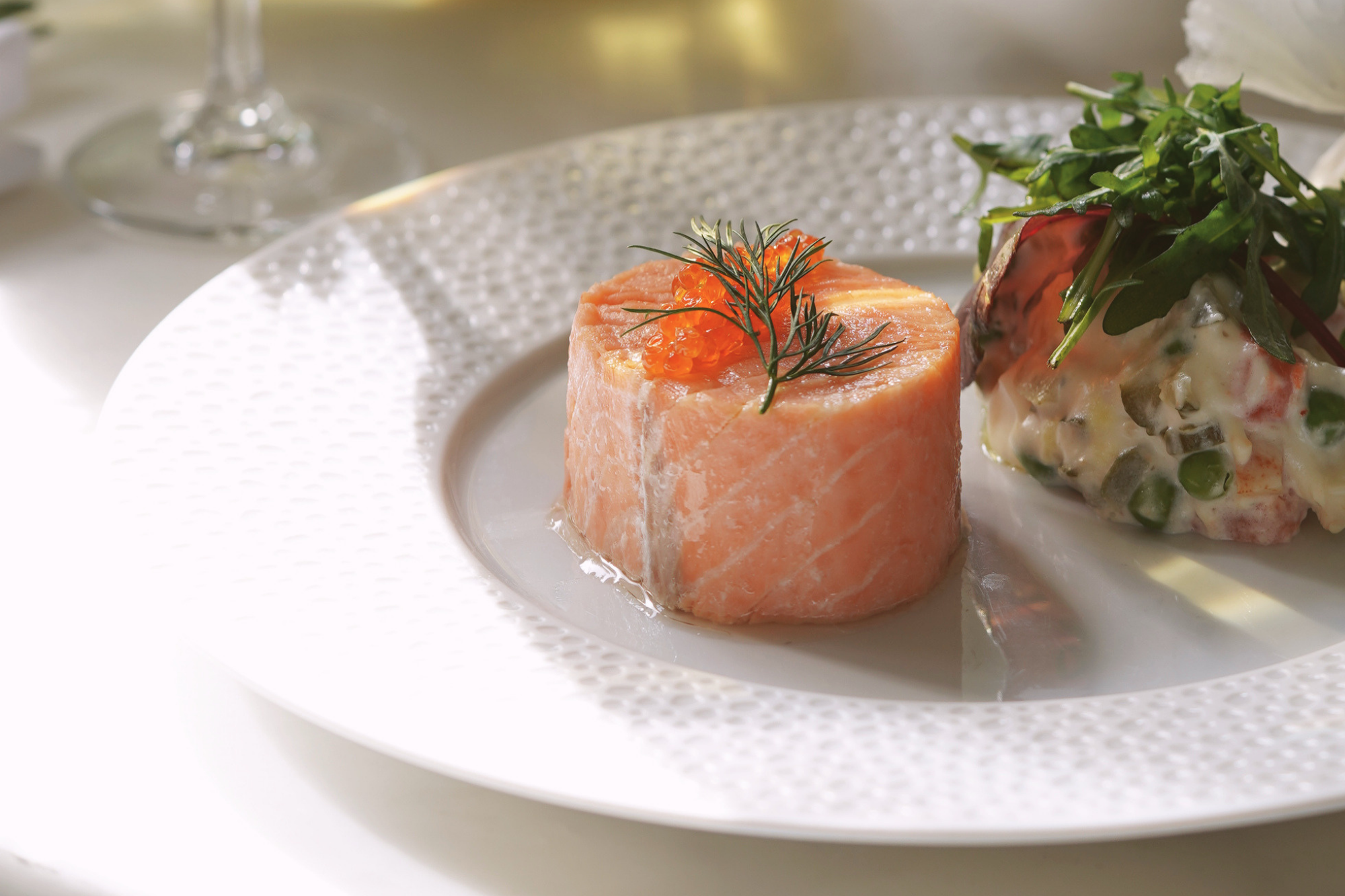 French dinner salmon