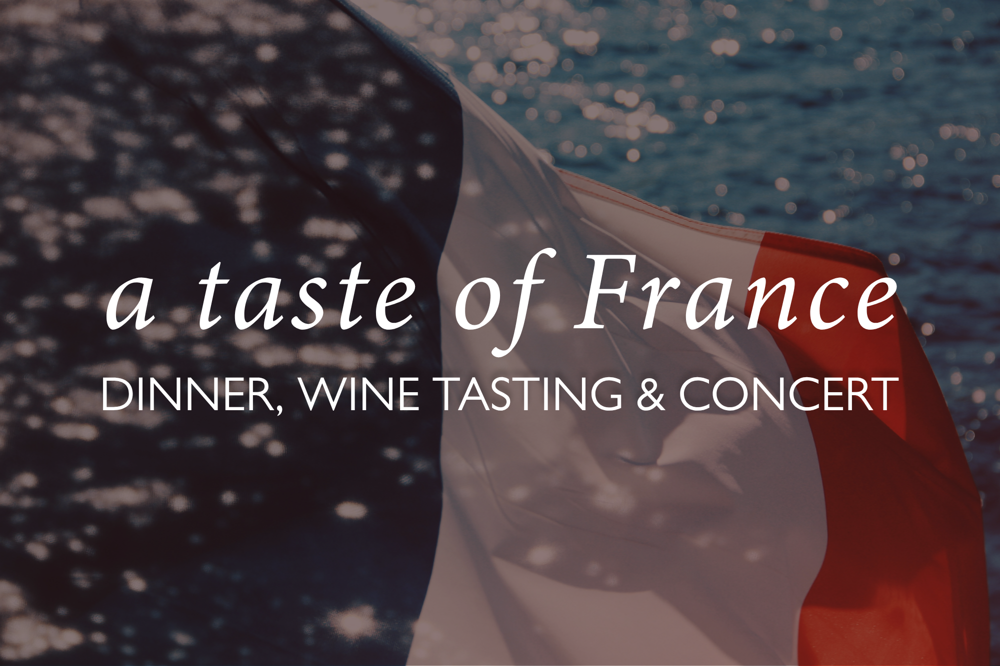 French dinner wine tasting concert