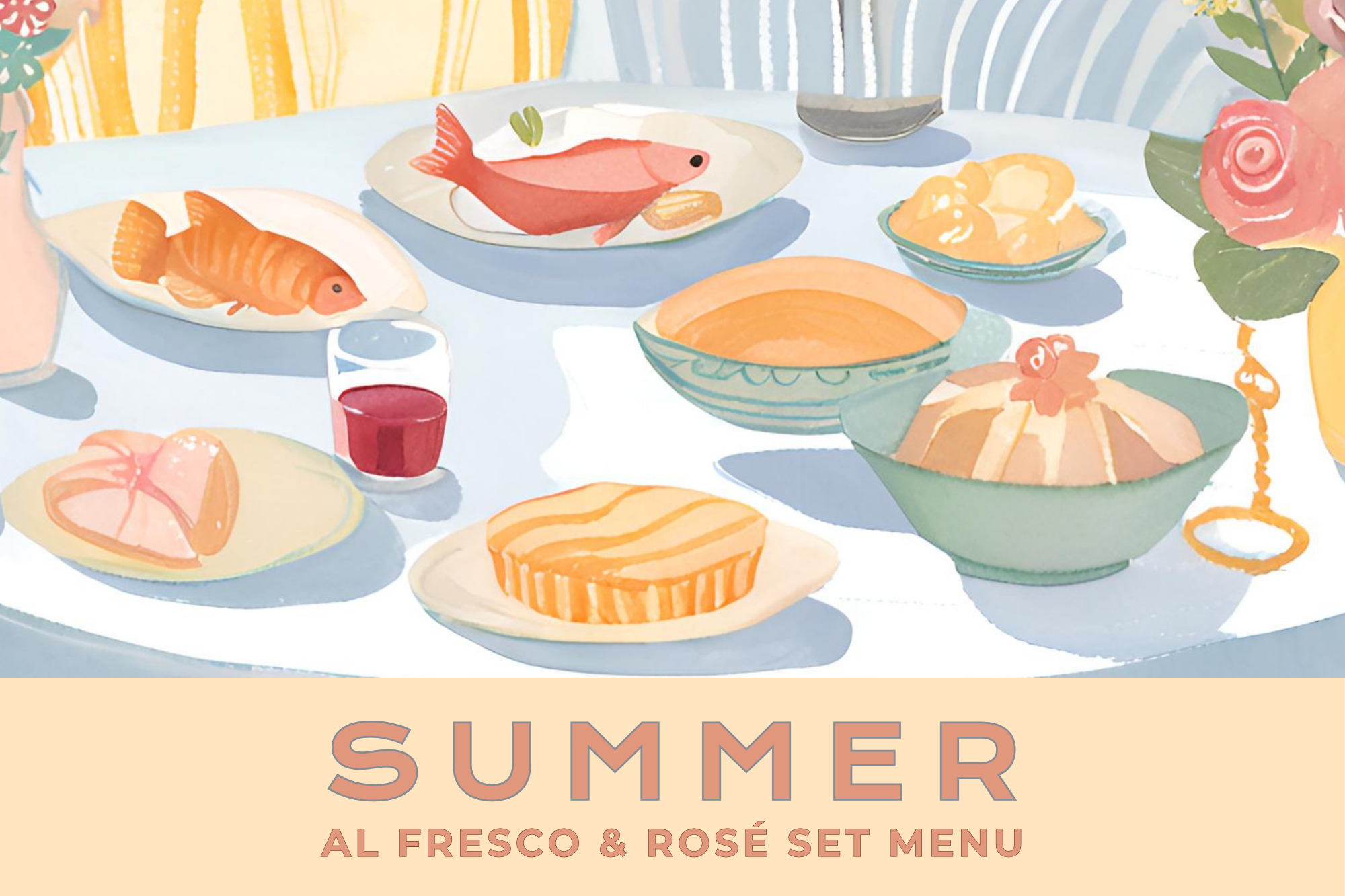 August al fresco set menu
