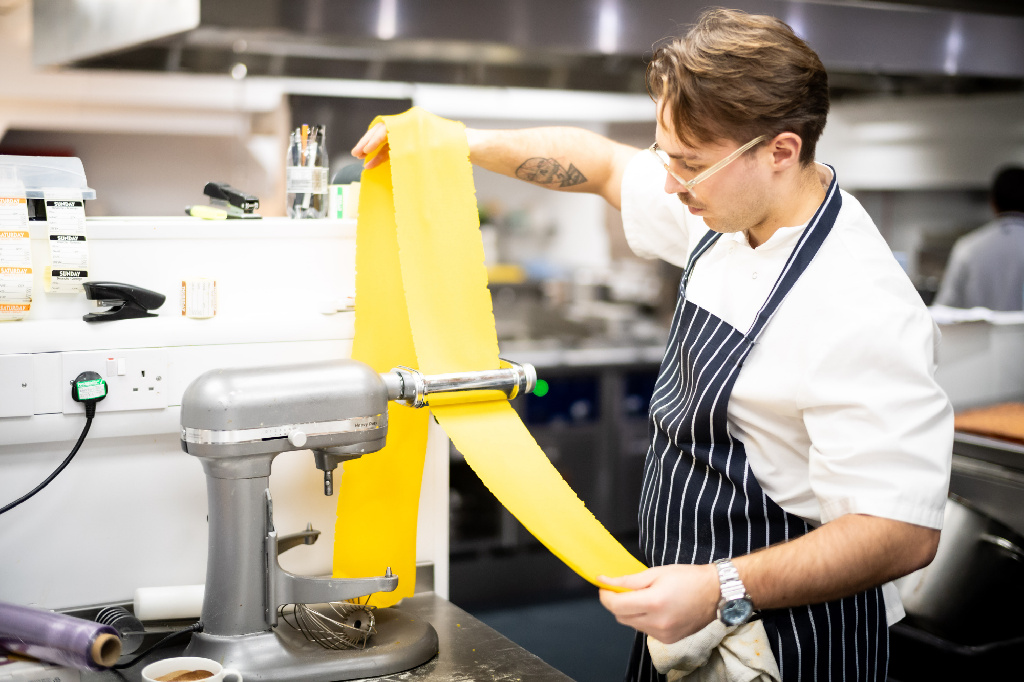 pasta making by the Royal Over-Seas League Head Chef